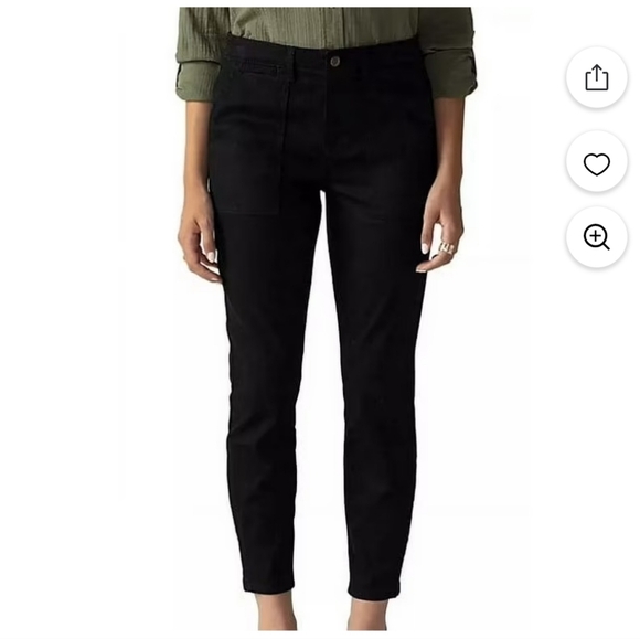 💚5/$25 Social Standard Sanctuary Black High Rise Crop Straight Jeans Size 4 - Picture 1 of 12